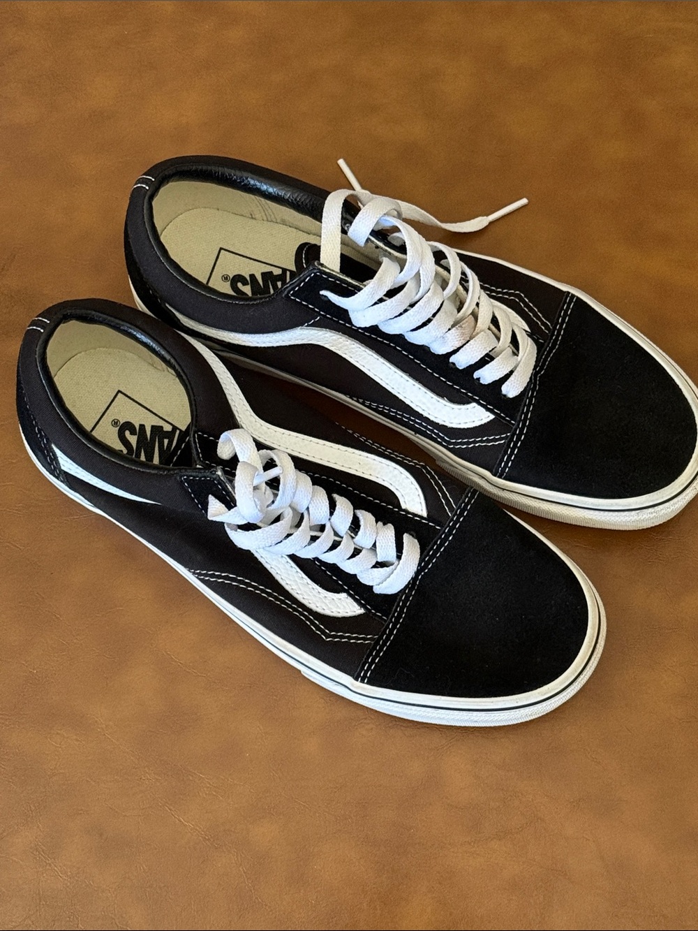 Vans Black and White Old Skool Low-Top Sneakers